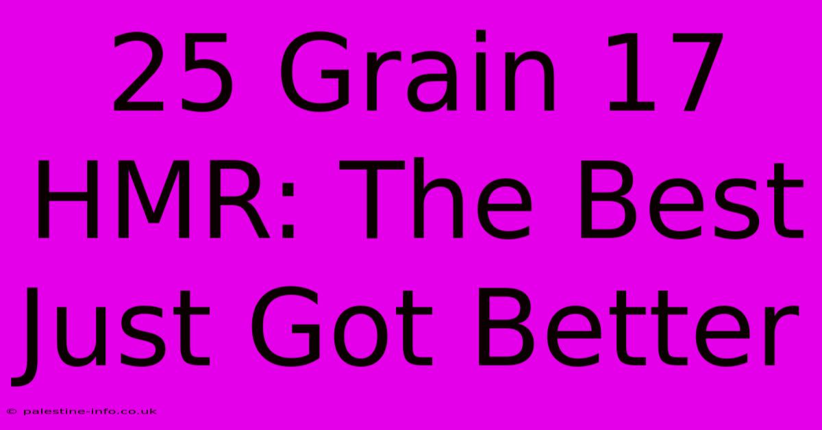 25 Grain 17 HMR: The Best Just Got Better