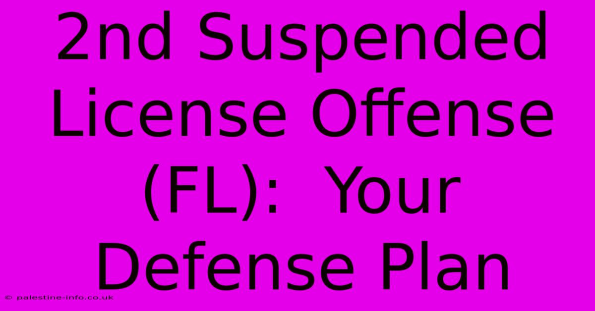 2nd Suspended License Offense (FL):  Your Defense Plan