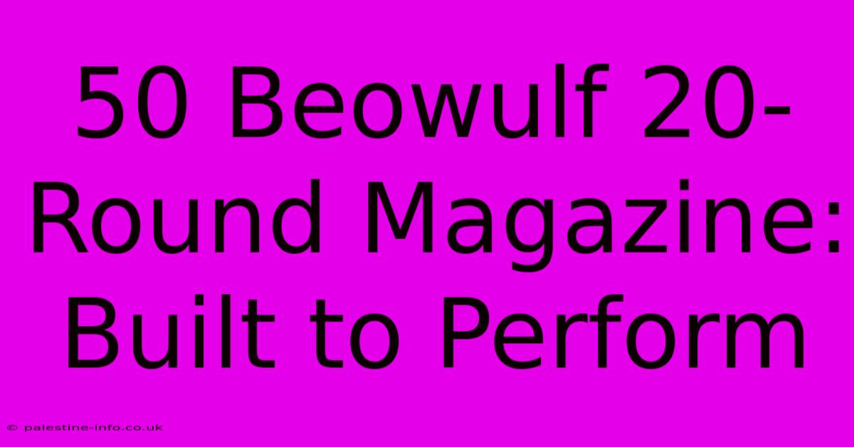 50 Beowulf 20-Round Magazine:  Built To Perform