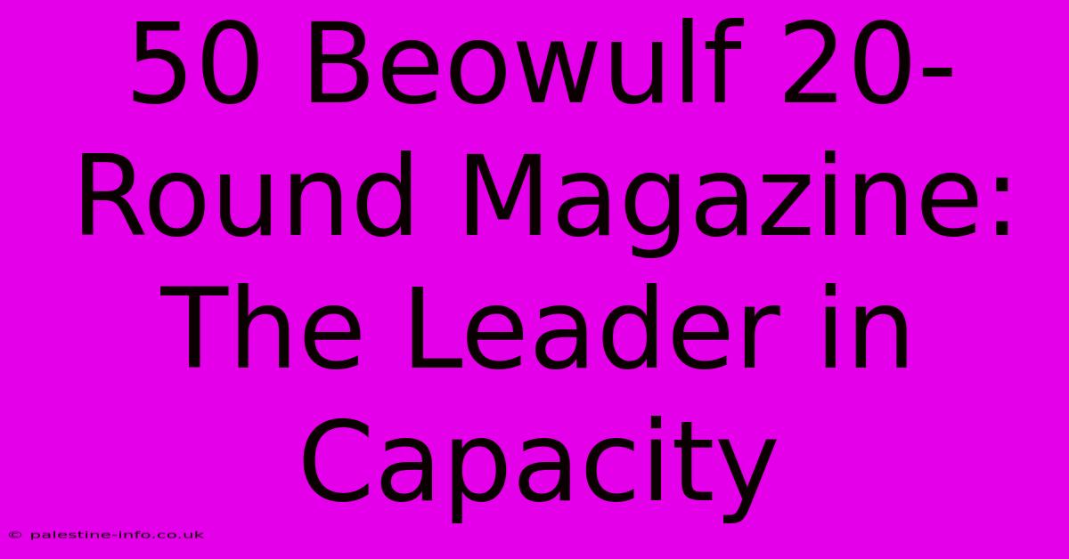 50 Beowulf 20-Round Magazine:  The Leader In Capacity