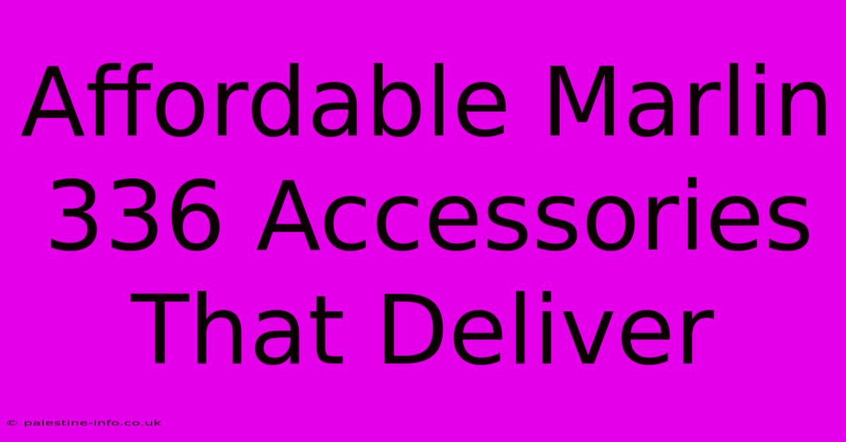 Affordable Marlin 336 Accessories That Deliver