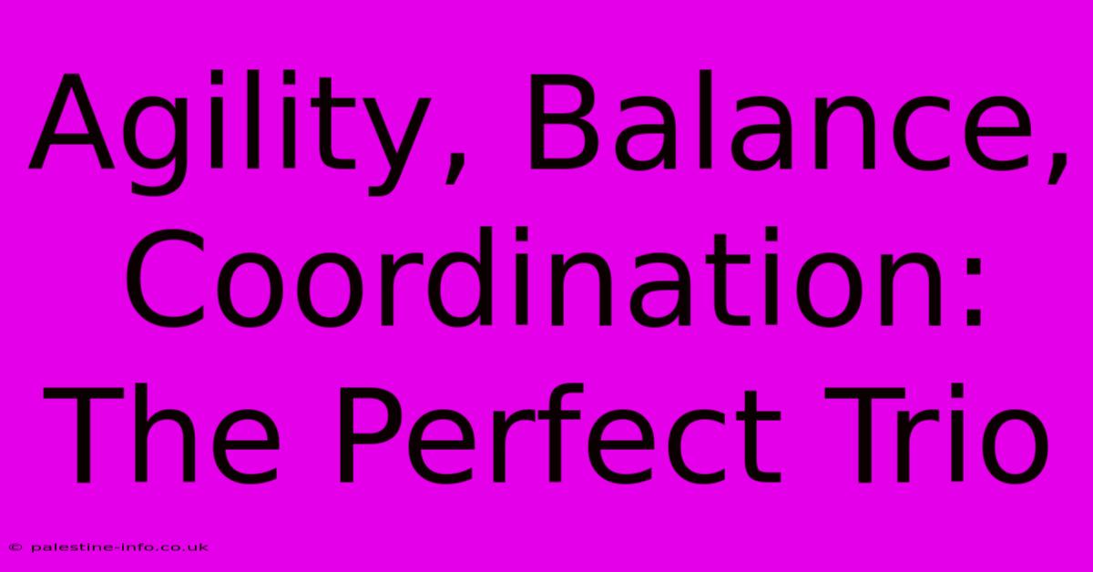 Agility, Balance, Coordination: The Perfect Trio