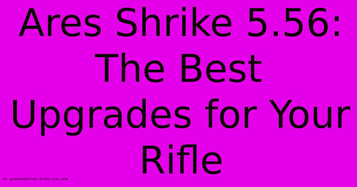 Ares Shrike 5.56:  The Best Upgrades For Your Rifle