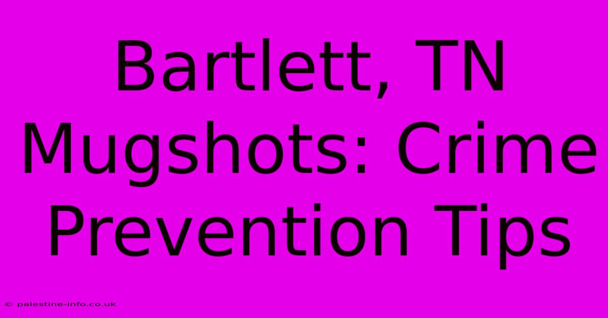 Bartlett, TN Mugshots: Crime Prevention Tips