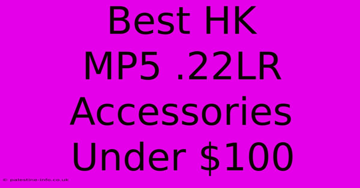 Best HK MP5 .22LR Accessories Under $100