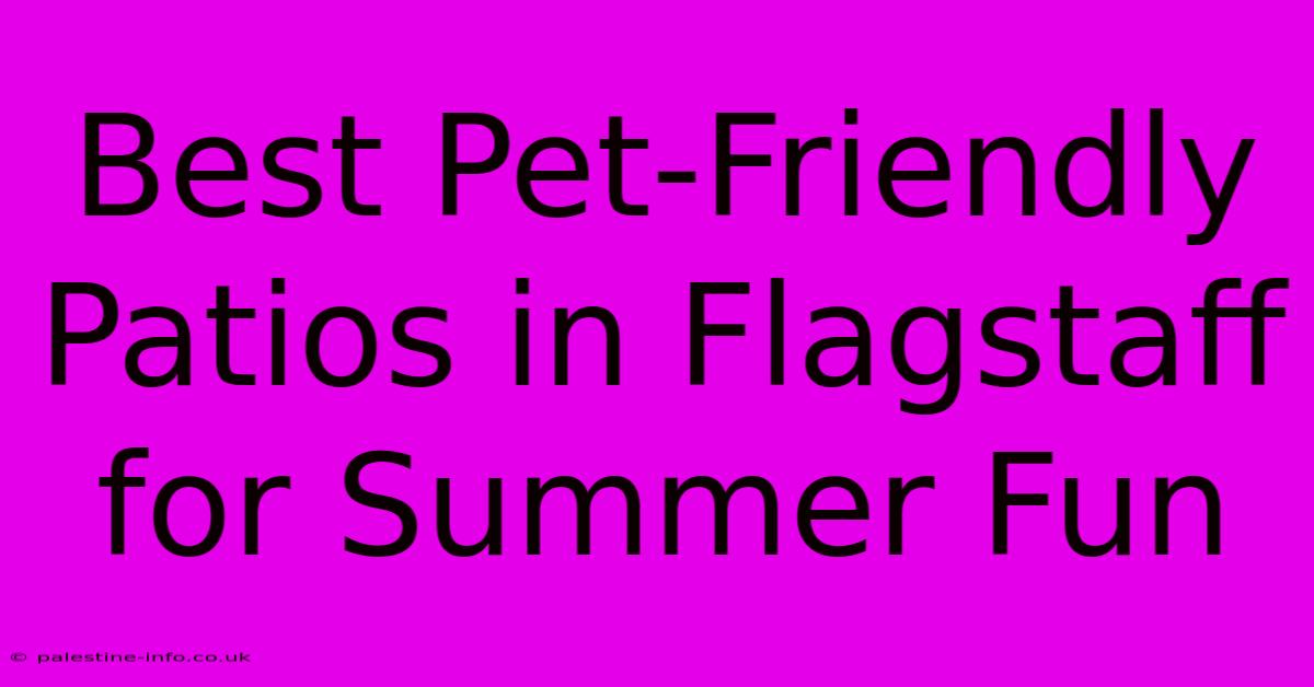 Best Pet-Friendly Patios In Flagstaff For Summer Fun