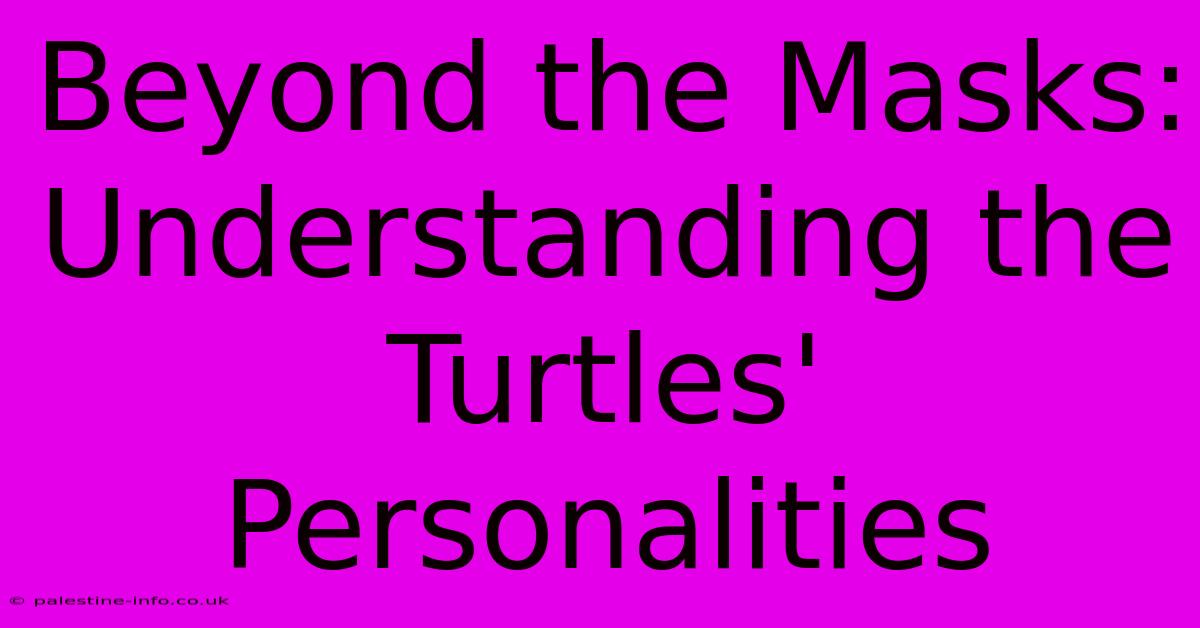 Beyond The Masks: Understanding The Turtles' Personalities