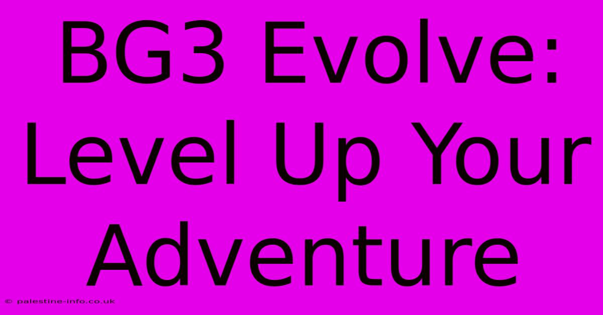 BG3 Evolve: Level Up Your Adventure