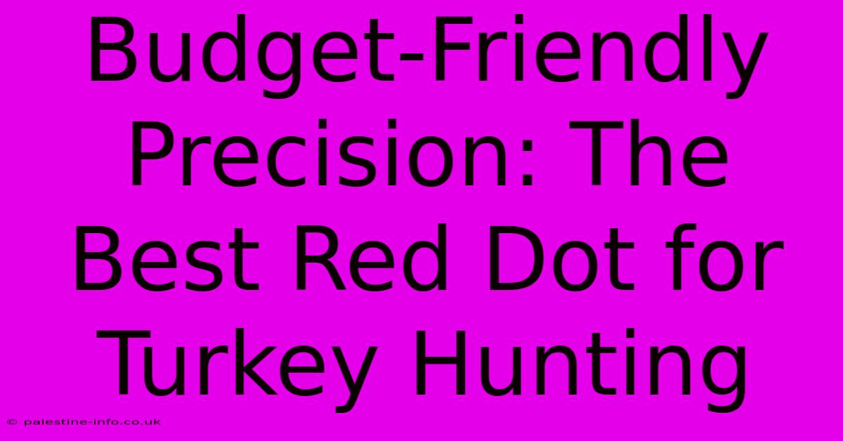 Budget-Friendly Precision: The Best Red Dot For Turkey Hunting