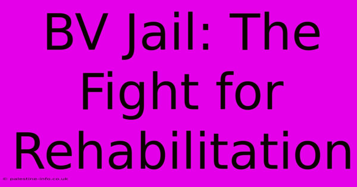 BV Jail: The Fight For Rehabilitation