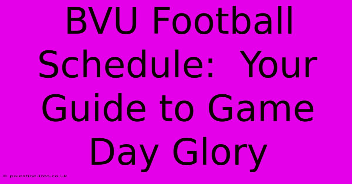 BVU Football Schedule:  Your Guide To Game Day Glory