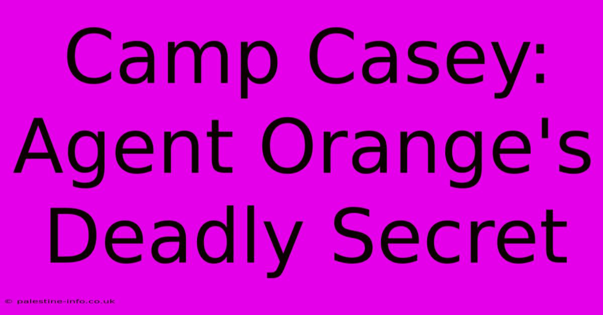 Camp Casey: Agent Orange's Deadly Secret