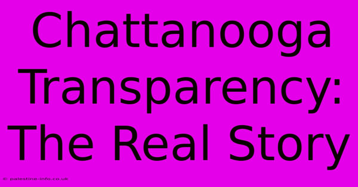 Chattanooga Transparency: The Real Story