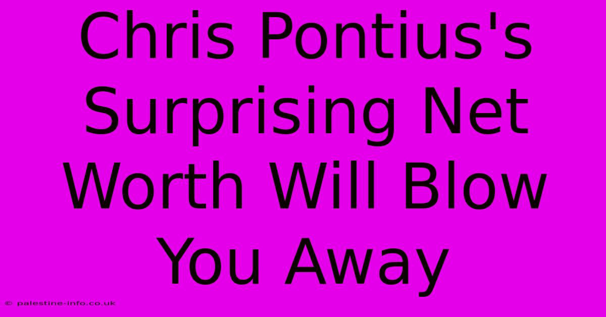 Chris Pontius's Surprising Net Worth Will Blow You Away