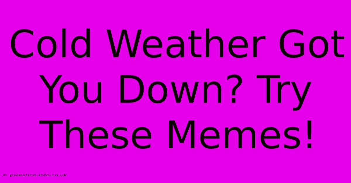 Cold Weather Got You Down? Try These Memes!