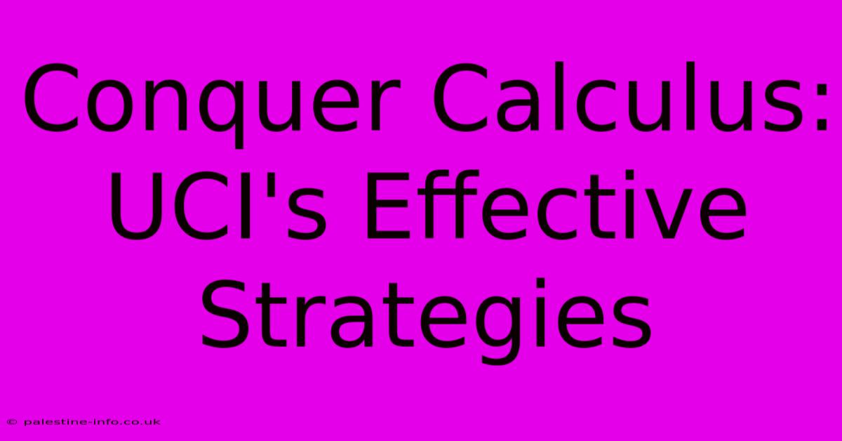 Conquer Calculus: UCI's Effective Strategies