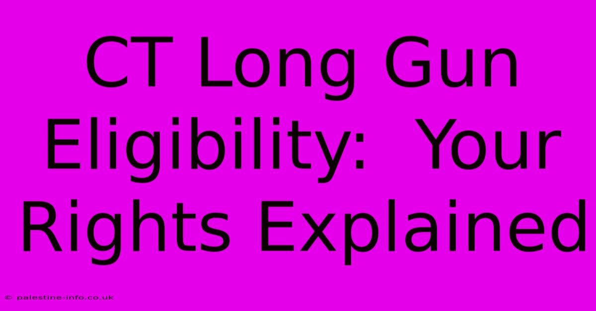 CT Long Gun Eligibility:  Your Rights Explained