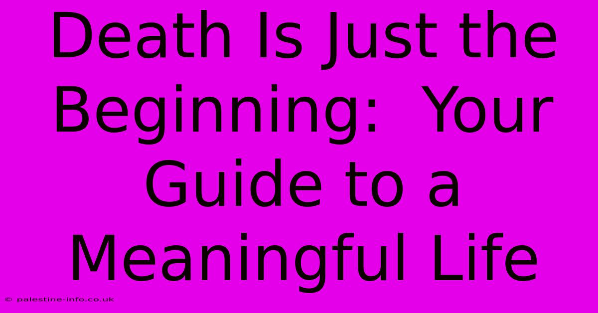 Death Is Just The Beginning:  Your Guide To A Meaningful Life