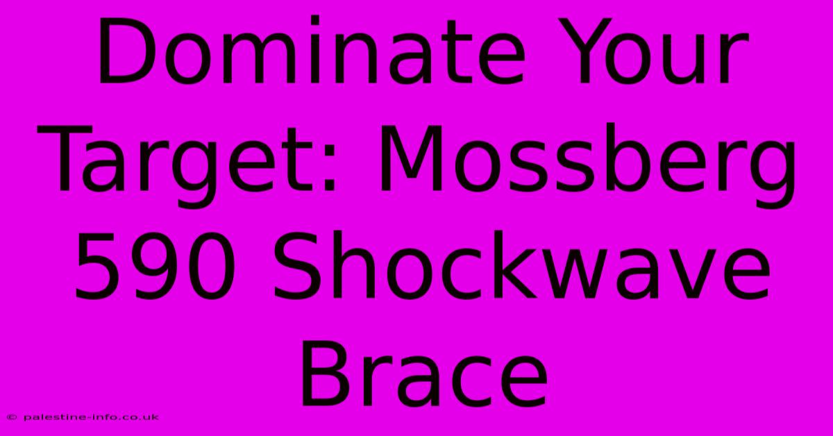 Dominate Your Target: Mossberg 590 Shockwave Brace