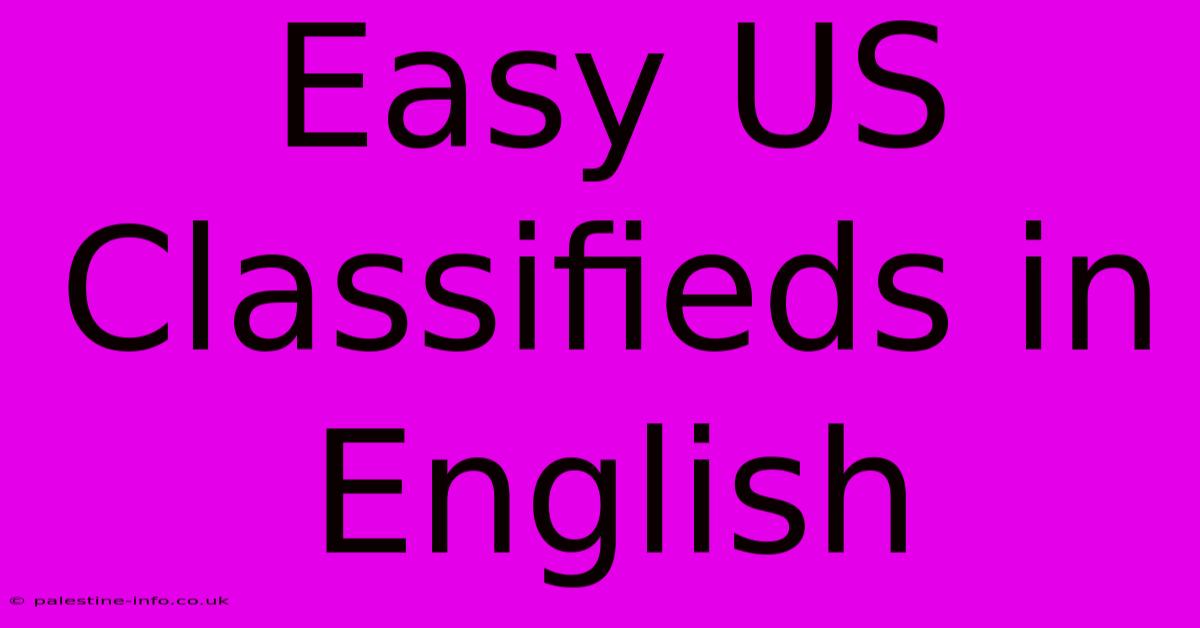 Easy US Classifieds In English