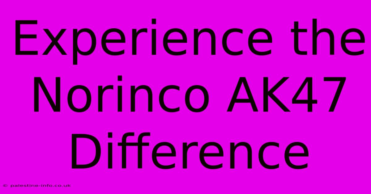 Experience The Norinco AK47 Difference