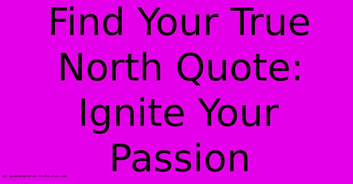 Find Your True North Quote: Ignite Your Passion