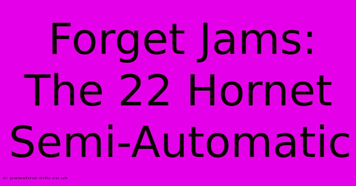 Forget Jams: The 22 Hornet Semi-Automatic