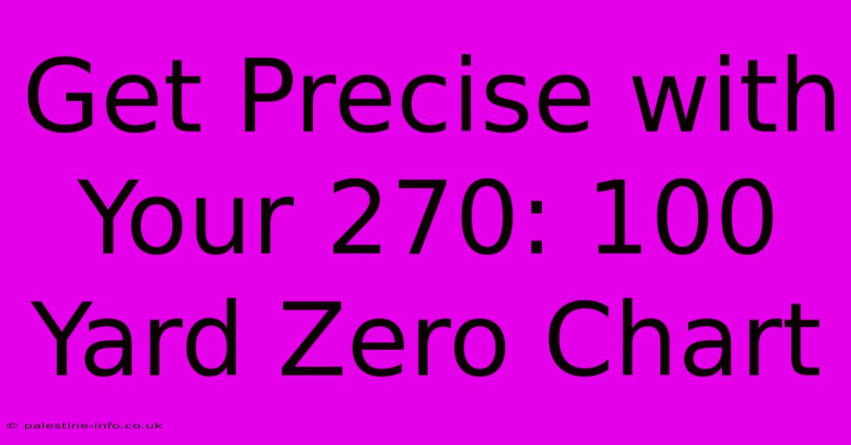 Get Precise With Your 270: 100 Yard Zero Chart