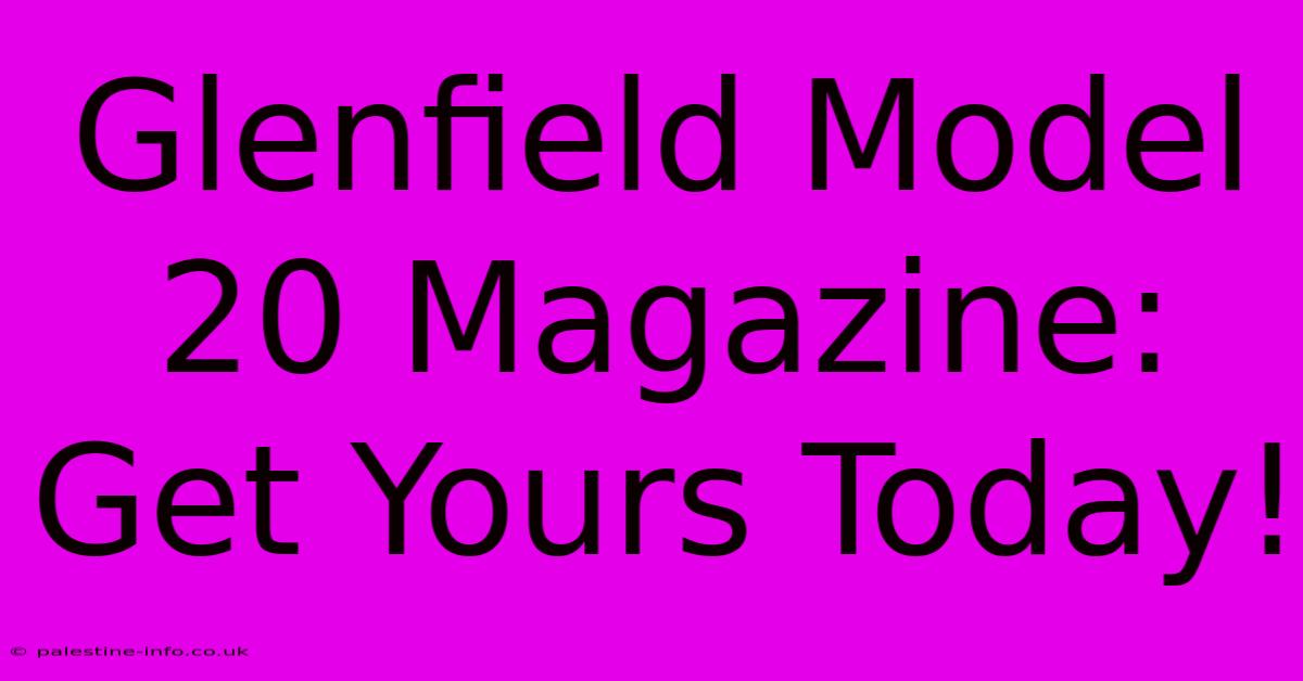 Glenfield Model 20 Magazine:  Get Yours Today!