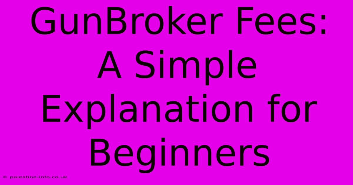 GunBroker Fees:  A Simple Explanation For Beginners