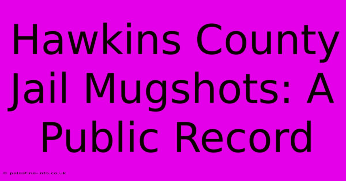 Hawkins County Jail Mugshots: A Public Record