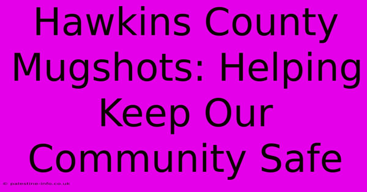 Hawkins County Mugshots: Helping Keep Our Community Safe