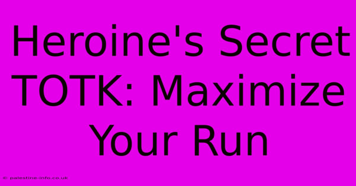 Heroine's Secret TOTK: Maximize Your Run