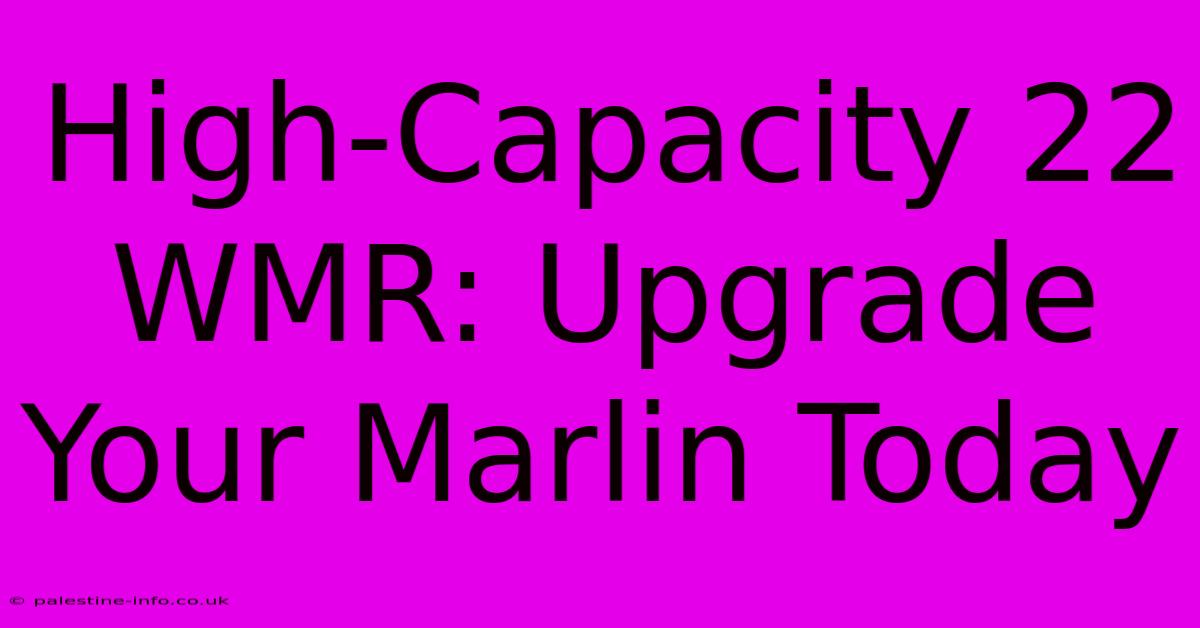 High-Capacity 22 WMR: Upgrade Your Marlin Today