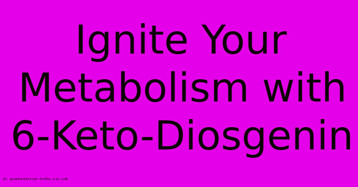 Ignite Your Metabolism With 6-Keto-Diosgenin