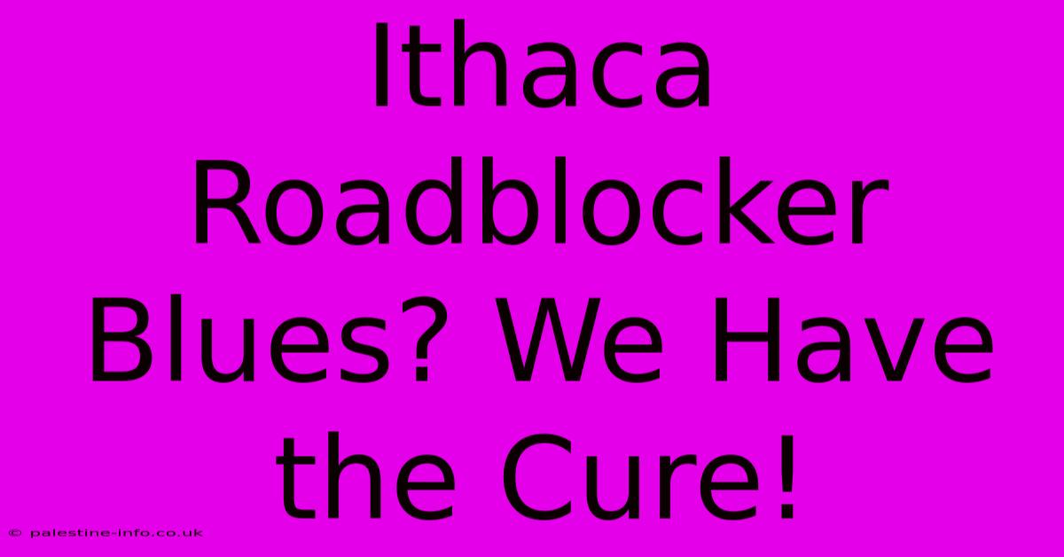 Ithaca Roadblocker Blues? We Have The Cure!