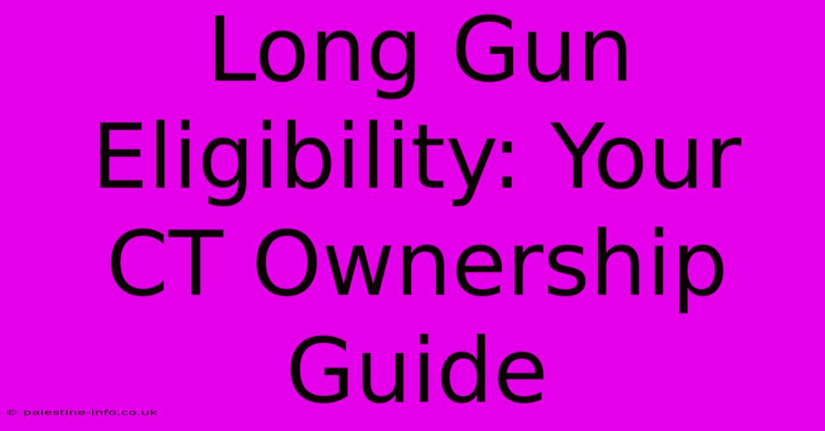 Long Gun Eligibility: Your CT Ownership Guide