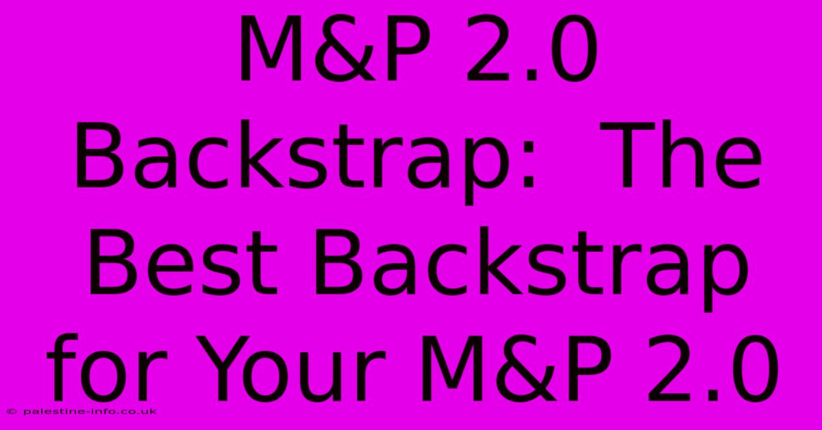 M&P 2.0 Backstrap:  The Best Backstrap For Your M&P 2.0