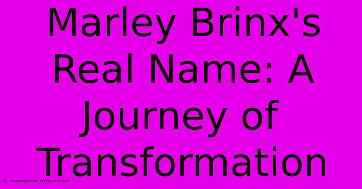 Marley Brinx's Real Name: A Journey Of Transformation