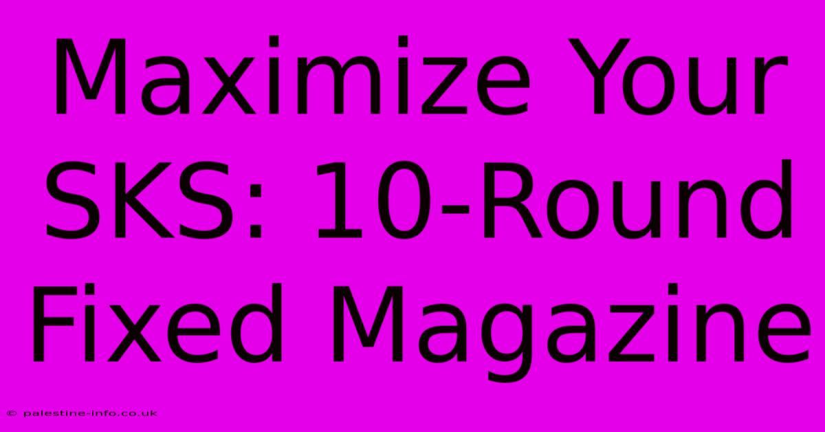 Maximize Your SKS: 10-Round Fixed Magazine