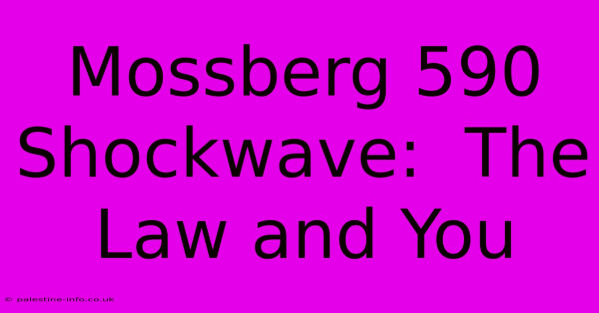 Mossberg 590 Shockwave:  The Law And You