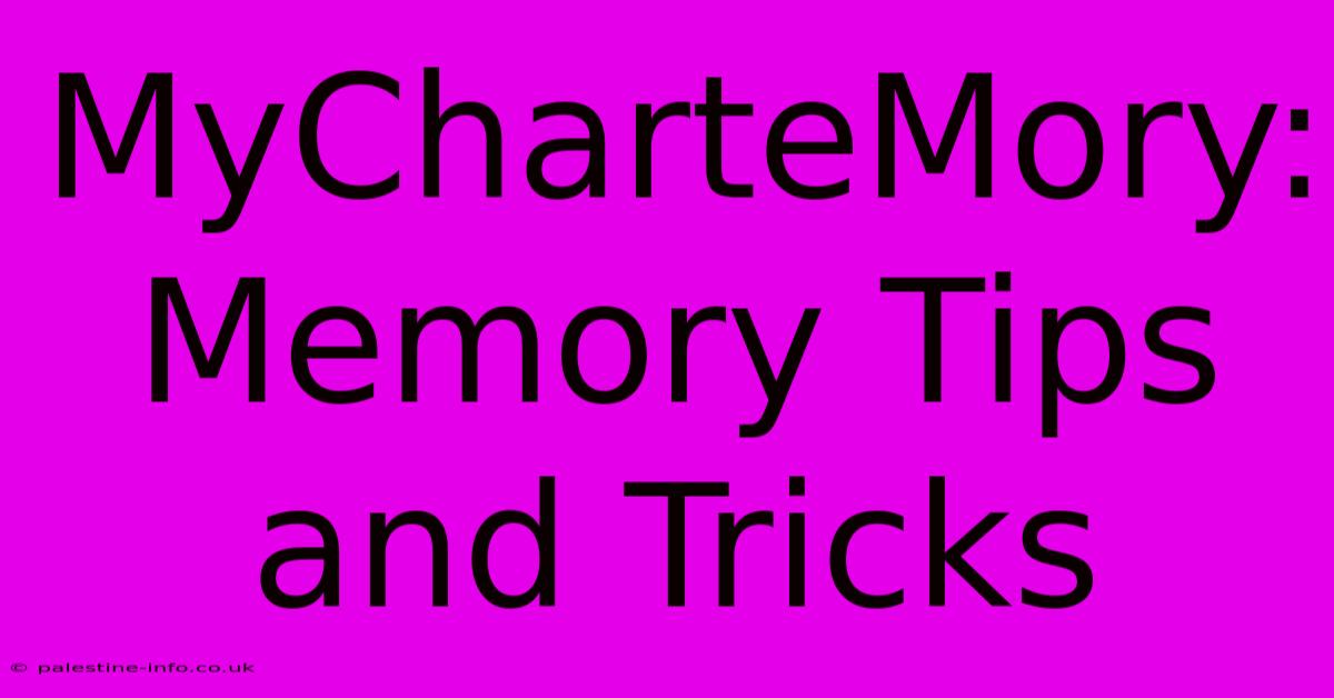 MyCharteMory:  Memory Tips And Tricks