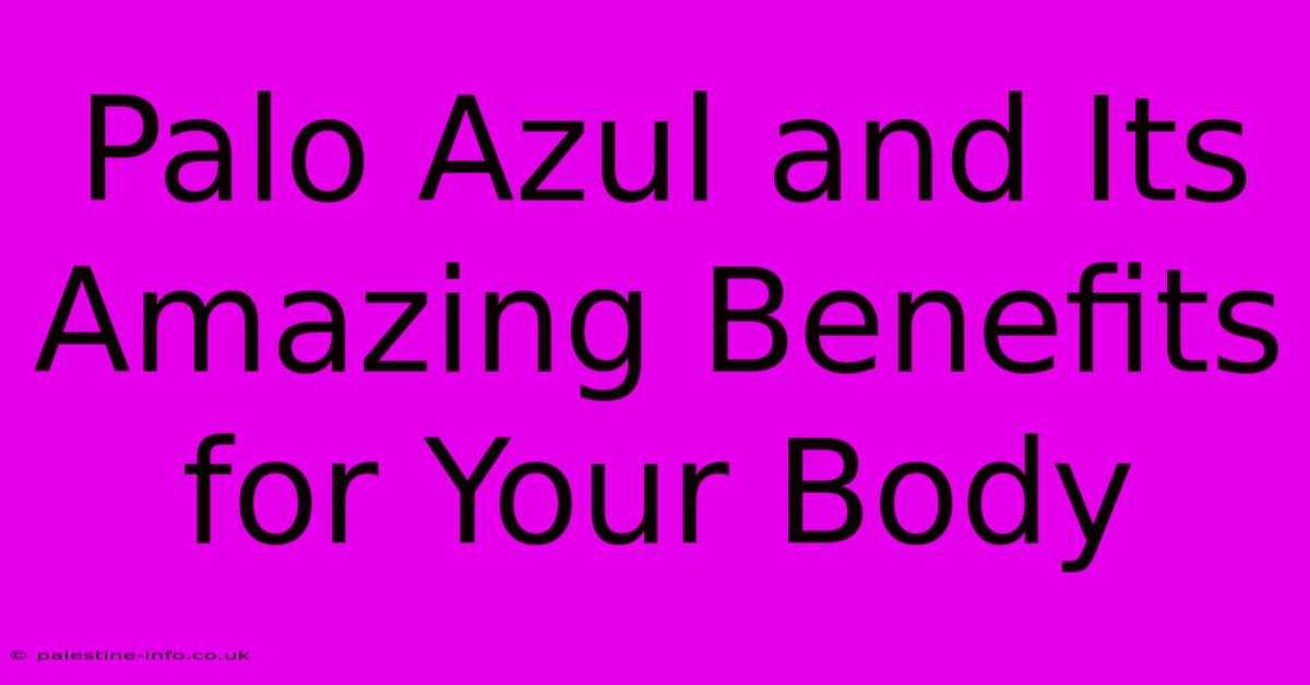 Palo Azul And Its Amazing Benefits For Your Body