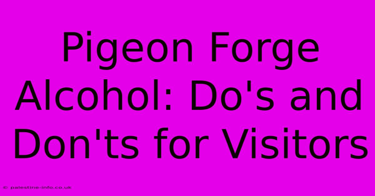 Pigeon Forge Alcohol: Do's And Don'ts For Visitors