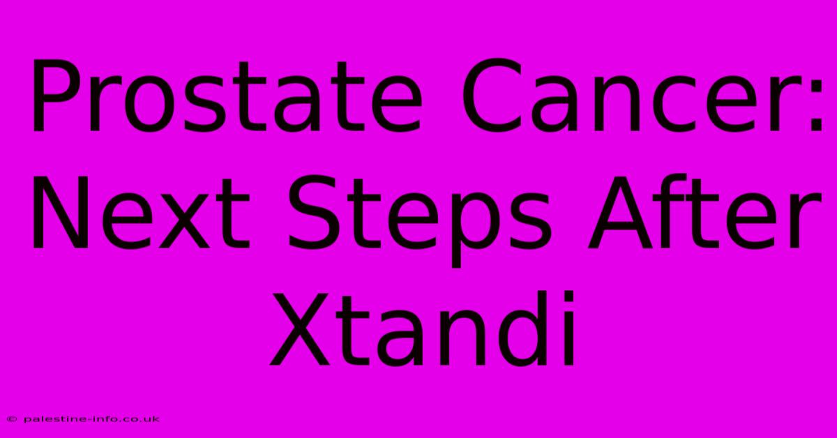 Prostate Cancer: Next Steps After Xtandi