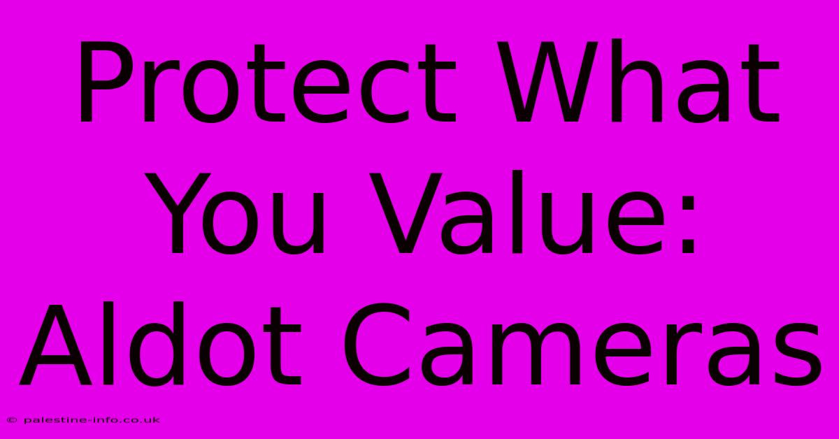 Protect What You Value: Aldot Cameras