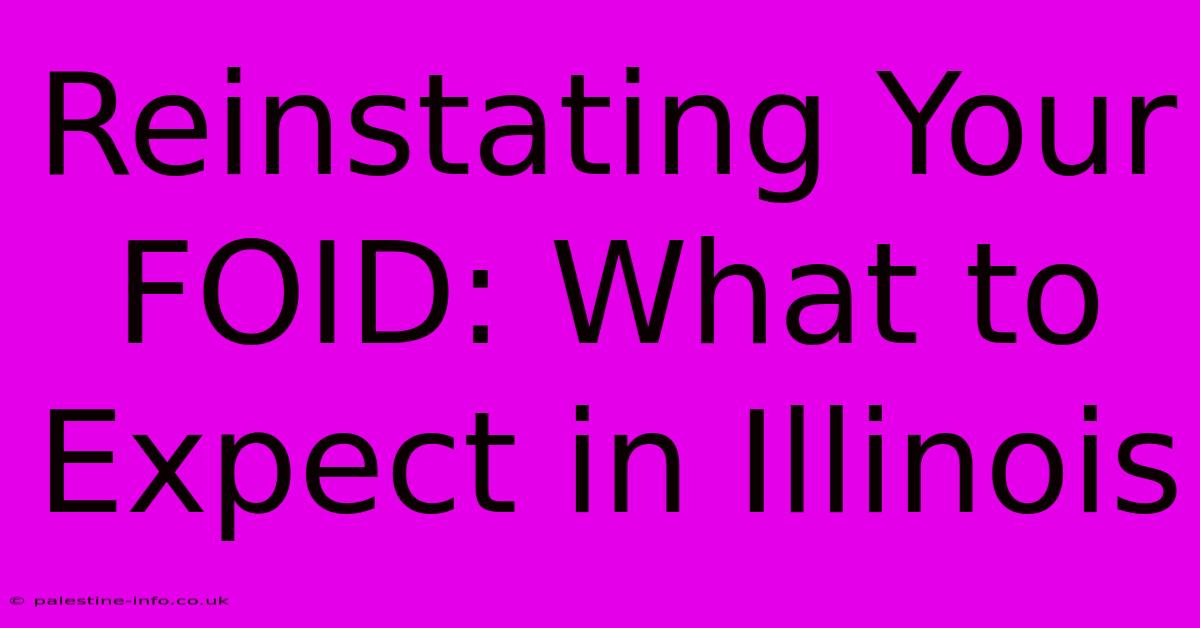 Reinstating Your FOID: What To Expect In Illinois