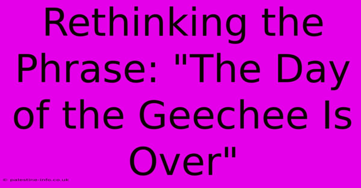 Rethinking The Phrase: 