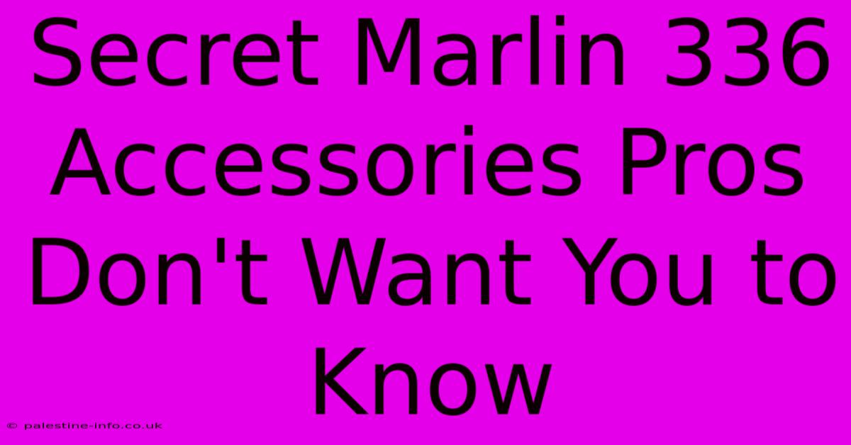 Secret Marlin 336 Accessories Pros Don't Want You To Know