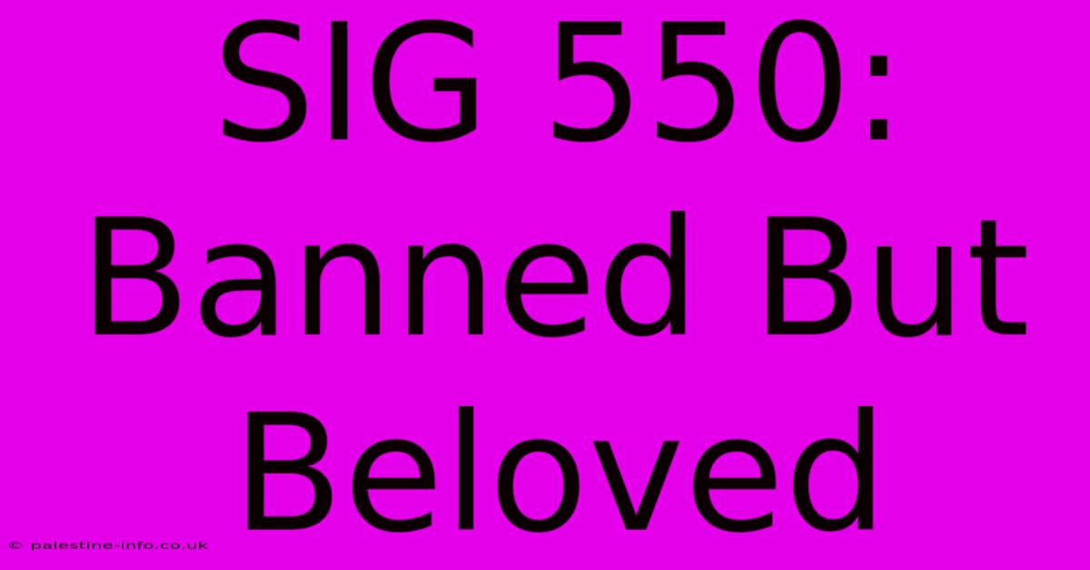 SIG 550: Banned But Beloved